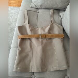 Zara Top with Brown Belt